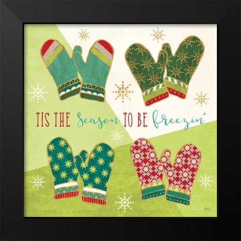 Winter Wishes IV Black Modern Wood Framed Art Print by Charron, Veronique