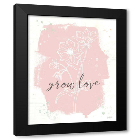 Organic Lines III Black Modern Wood Framed Art Print by Pertiet, Katie