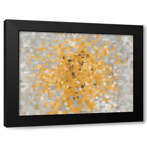 Summer Blocks with Gray Crop Black Modern Wood Framed Art Print with Double Matting by Nai, Danhui
