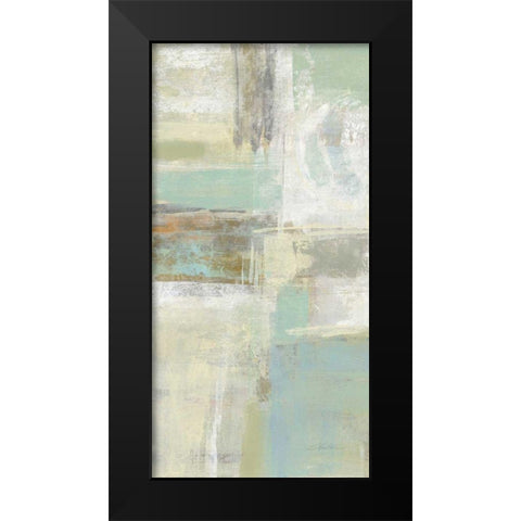 Shades of Celedon II Black Modern Wood Framed Art Print by Vassileva, Silvia
