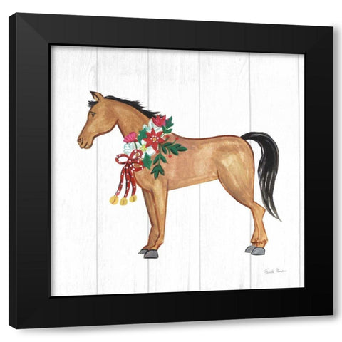 Holiday Farm Animals II Black Modern Wood Framed Art Print with Double Matting by Zaman, Farida