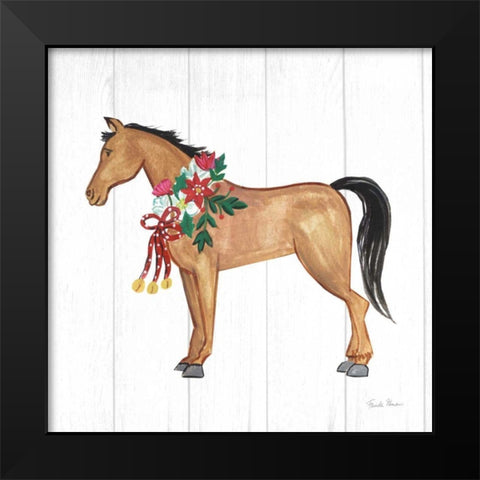 Holiday Farm Animals II Black Modern Wood Framed Art Print by Zaman, Farida