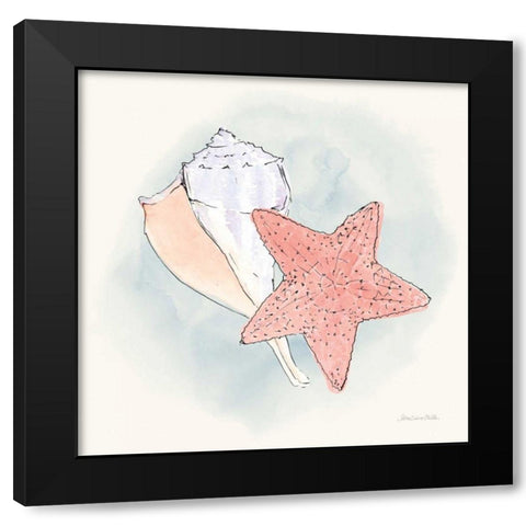 Sea Life II Black Modern Wood Framed Art Print with Double Matting by Miller, Sara Zieve
