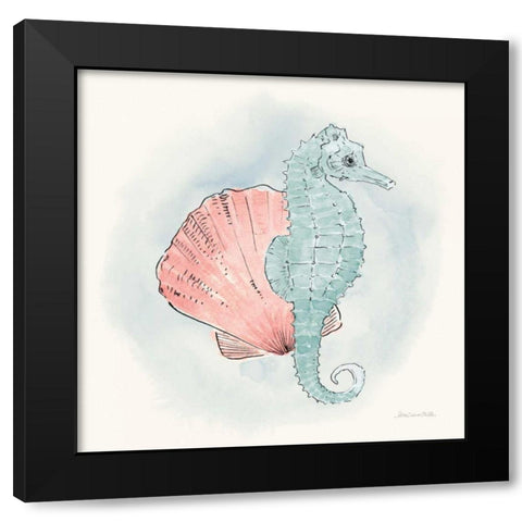 Sea Life III Black Modern Wood Framed Art Print with Double Matting by Miller, Sara Zieve