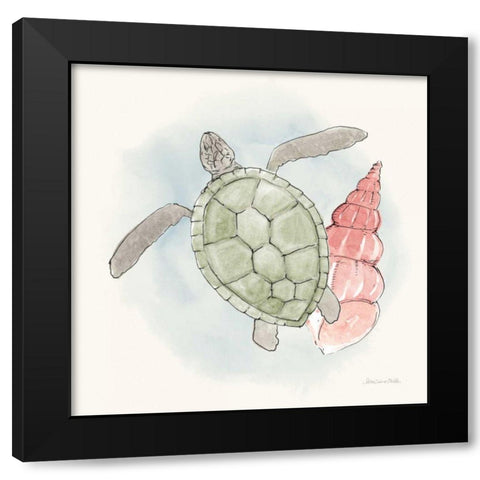 Sea Life IV Black Modern Wood Framed Art Print by Miller, Sara Zieve