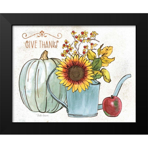 October Garden III Black Modern Wood Framed Art Print by Grove, Beth