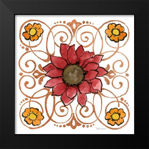 October Garden VIII Black Modern Wood Framed Art Print by Grove, Beth