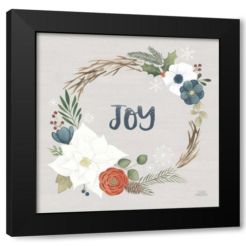Holiday Garden II Black Modern Wood Framed Art Print with Double Matting by Marshall, Laura