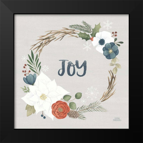 Holiday Garden II Black Modern Wood Framed Art Print by Marshall, Laura