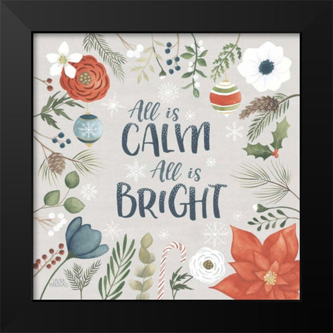 Holiday Garden V Black Modern Wood Framed Art Print by Marshall, Laura