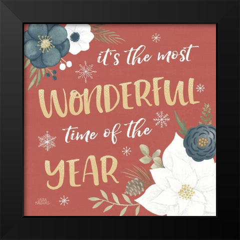 Holiday Garden VIII Black Modern Wood Framed Art Print by Marshall, Laura