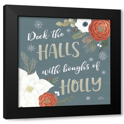 Holiday Garden IX Black Modern Wood Framed Art Print with Double Matting by Marshall, Laura