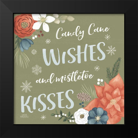 Holiday Garden X Black Modern Wood Framed Art Print by Marshall, Laura