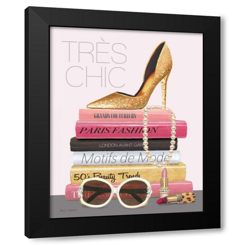 Paris Style II Gold and Black  Tres Chic Black Modern Wood Framed Art Print by Fabiano, Marco