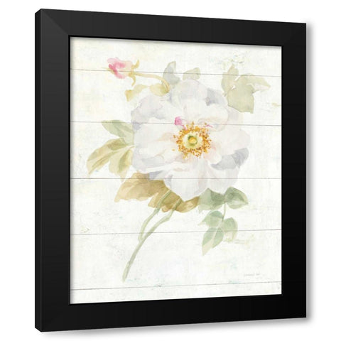 June Blooms III Black Modern Wood Framed Art Print with Double Matting by Nai, Danhui