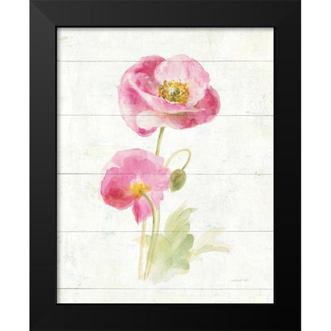 June Blooms IV Black Modern Wood Framed Art Print by Nai, Danhui