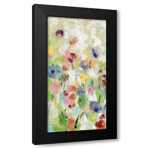 Springtime Meadow Flowers II Black Modern Wood Framed Art Print by Vassileva, Silvia