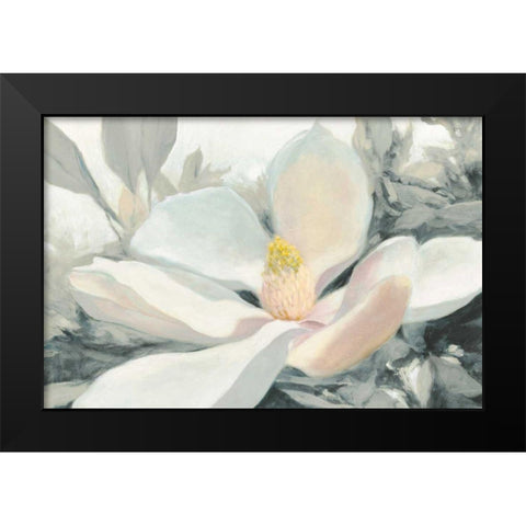 Majestic Magnolia Green Gray Crop Black Modern Wood Framed Art Print by Purinton, Julia
