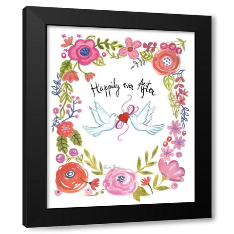 I Do I Black Modern Wood Framed Art Print with Double Matting by Zaman, Farida