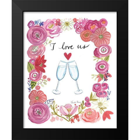 I Do II Black Modern Wood Framed Art Print by Zaman, Farida