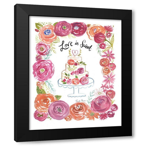 I Do IV Black Modern Wood Framed Art Print with Double Matting by Zaman, Farida