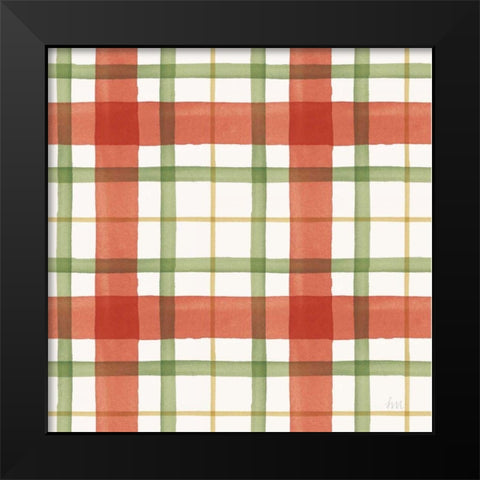 Holiday Garden Pattern X Black Modern Wood Framed Art Print by Marshall, Laura