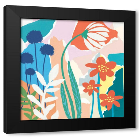 Happy Place Black Modern Wood Framed Art Print by Urban, Mary