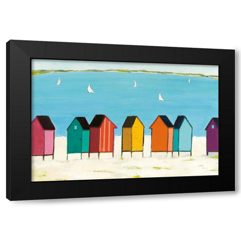 Cabanas I Black Modern Wood Framed Art Print by Adams, Phyllis