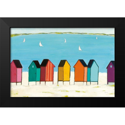 Cabanas I Black Modern Wood Framed Art Print by Adams, Phyllis