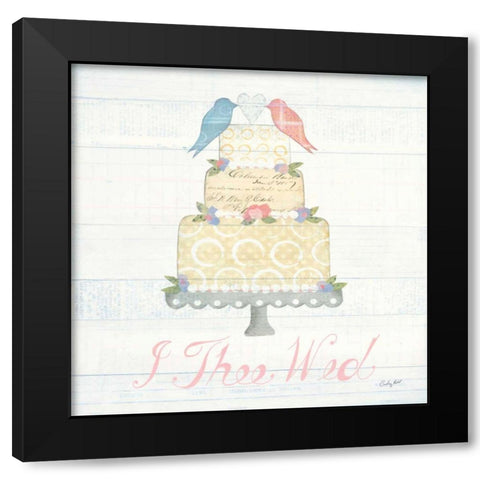 Lovebirds I Black Modern Wood Framed Art Print by Prahl, Courtney