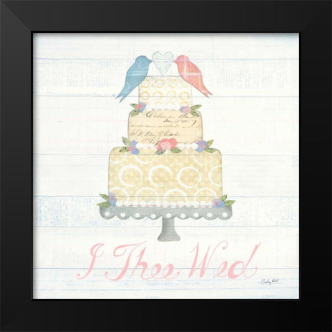 Lovebirds I Black Modern Wood Framed Art Print by Prahl, Courtney