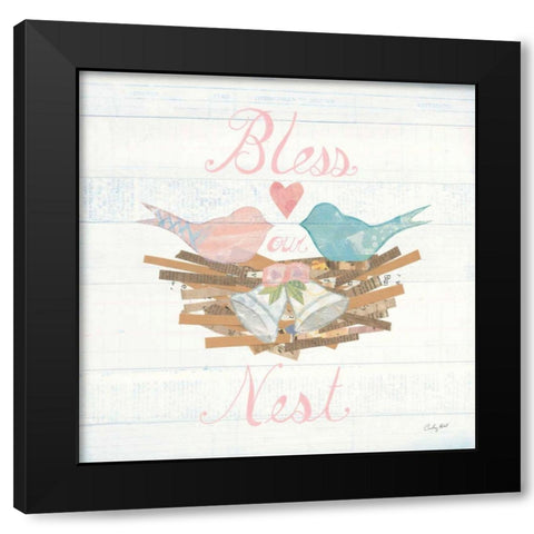 Lovebirds III Black Modern Wood Framed Art Print by Prahl, Courtney
