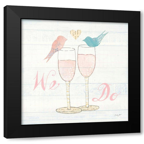 Lovebirds IV Black Modern Wood Framed Art Print by Prahl, Courtney