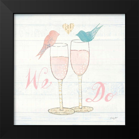 Lovebirds IV Black Modern Wood Framed Art Print by Prahl, Courtney