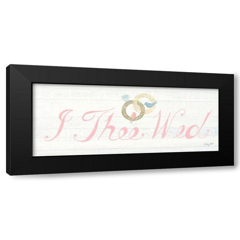 Lovebirds Sign I Black Modern Wood Framed Art Print by Prahl, Courtney