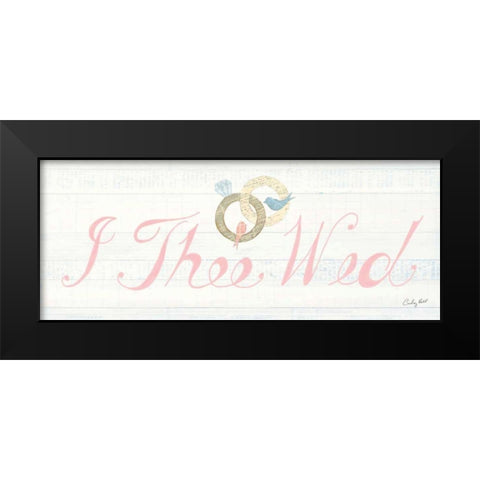 Lovebirds Sign I Black Modern Wood Framed Art Print by Prahl, Courtney