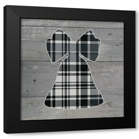 Nordic Holiday XV Plaid Black Modern Wood Framed Art Print by Grove, Beth