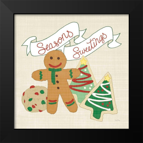 Seasons Sweetings IV v2 Dark Black Modern Wood Framed Art Print by DeNeige, Elyse