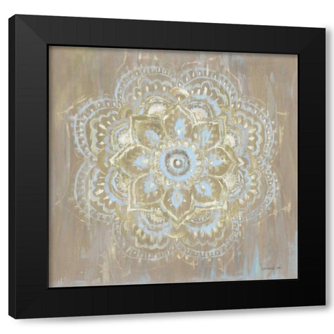 Bombay Bohemian Light Neutral Black Modern Wood Framed Art Print by Nai, Danhui