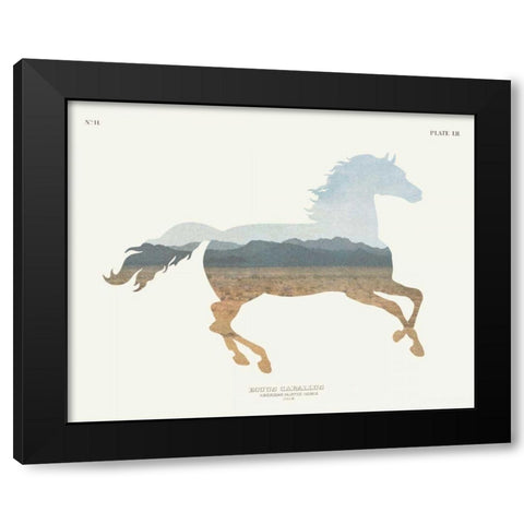 American Southwest Horse Black Modern Wood Framed Art Print by Wild Apple Portfolio