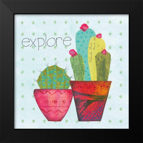 Southwest Cactus I Black Modern Wood Framed Art Print by Prahl, Courtney