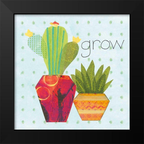 Southwest Cactus II Black Modern Wood Framed Art Print by Prahl, Courtney