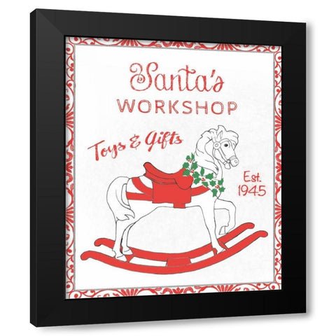 Chalkboard Christmas Signs I on White Black Modern Wood Framed Art Print with Double Matting by Grove, Beth
