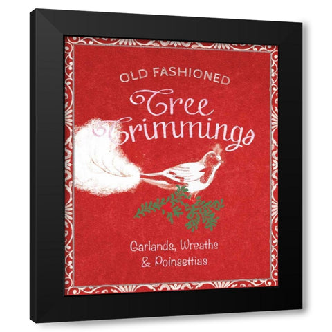 Chalkboard Christmas Signs III on Red Black Modern Wood Framed Art Print with Double Matting by Grove, Beth