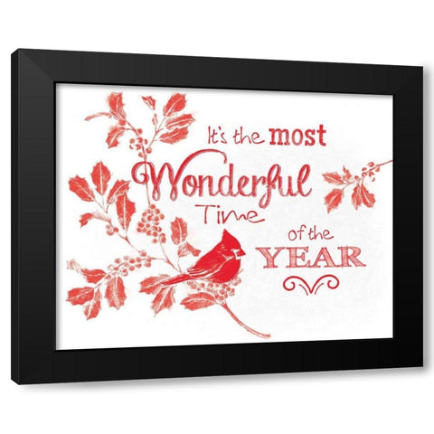 Chalkboard Christmas Sayings VI on white Black Modern Wood Framed Art Print with Double Matting by Grove, Beth