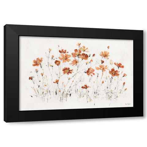 Wildflowers I Orange Black Modern Wood Framed Art Print by Audit, Lisa