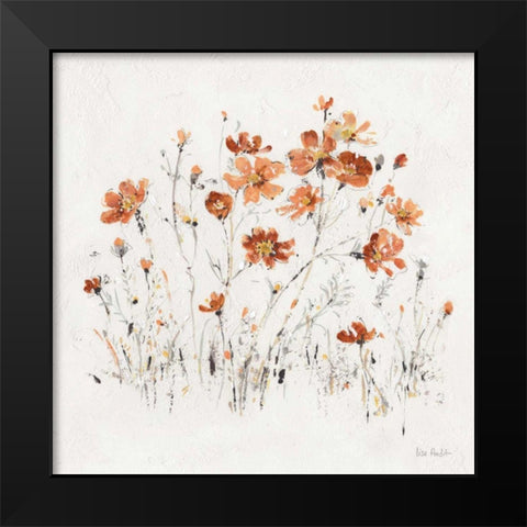 Wildflowers II Orange Black Modern Wood Framed Art Print by Audit, Lisa