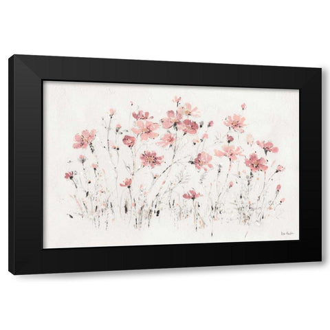 Wildflowers I Pink Black Modern Wood Framed Art Print by Audit, Lisa