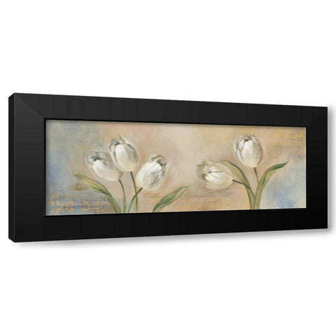 Delicate Blossoms II Black Modern Wood Framed Art Print with Double Matting by Vassileva, Silvia