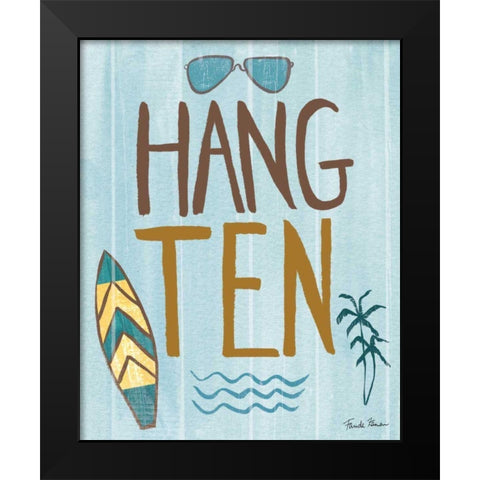 Make Waves I  Black Modern Wood Framed Art Print by Zaman, Farida